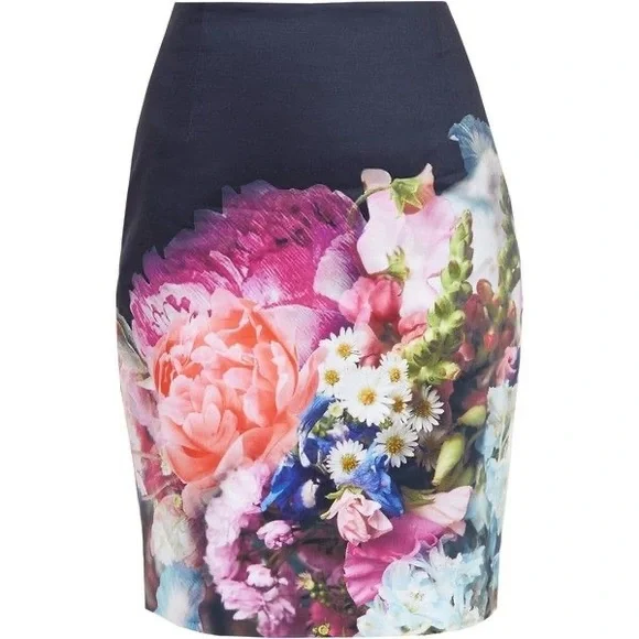 Ted Baker Karyce Floral Print Pencil Skirt - Picture 4 of 13